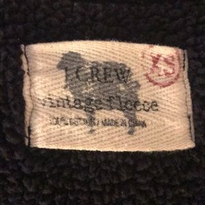 XS JCrew Vintage Sherpa Fleece Navy Hoodie
